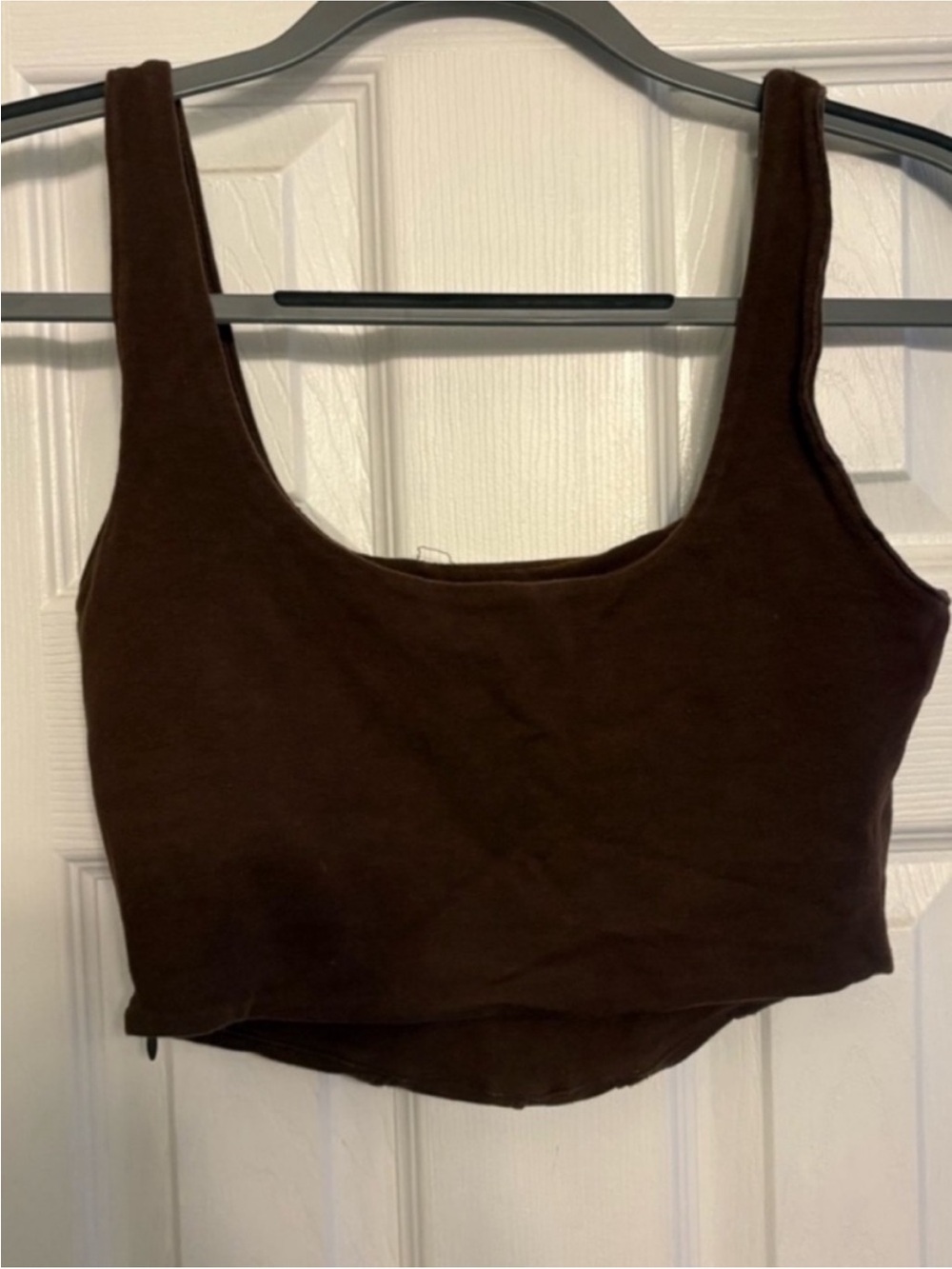Brown Square-Neck Corset Crop Top - Women's - Picture 4 of 6